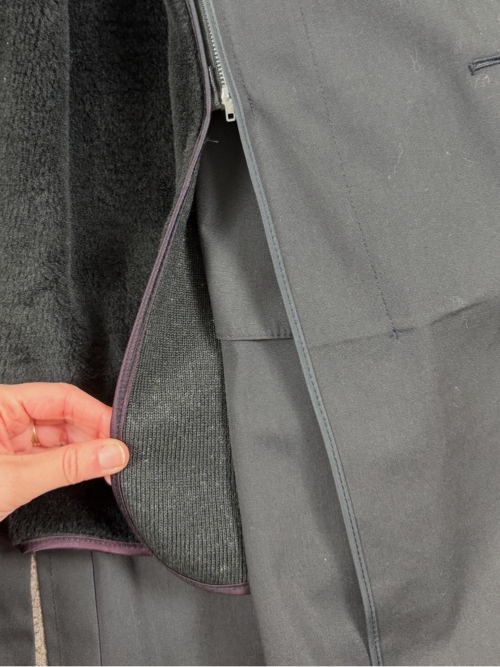 Vintage London Fog Black Long Double Breasted Belted Trench Coat Men’s 42 Large - Picture 6 of 10